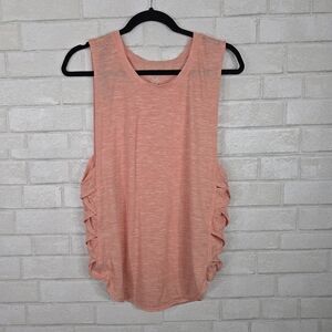 Energy Zone Peach Cutout Side Tank Top